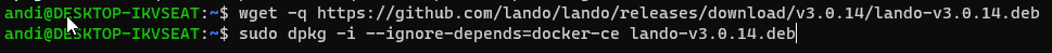 Lando in Ubuntu installieren